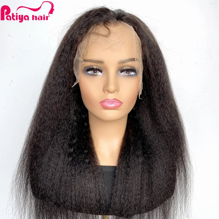 Soft Kinky Straight Lace Wig Medium Cap With Clips & Combs 4x4 13x4 5x5 Unprocessed Wigs 100 Human Hair Lace Front Brazilian Wig