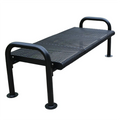 Outdoor Furniture Public Park Modern Steel Backless Bench Seating Outside Garden Patio Metal Shopping Mall Seat Benches