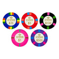 Professional 10- 14g Clay Poker Chips Customized Design Casino Del Sol  Poker Chips with Denominations