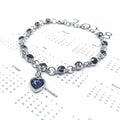 Lateefah OEM Heart of Ocean Blue Zircon Charms Bracelet Love Diamond Girl's Best Gift Women's Bracelet