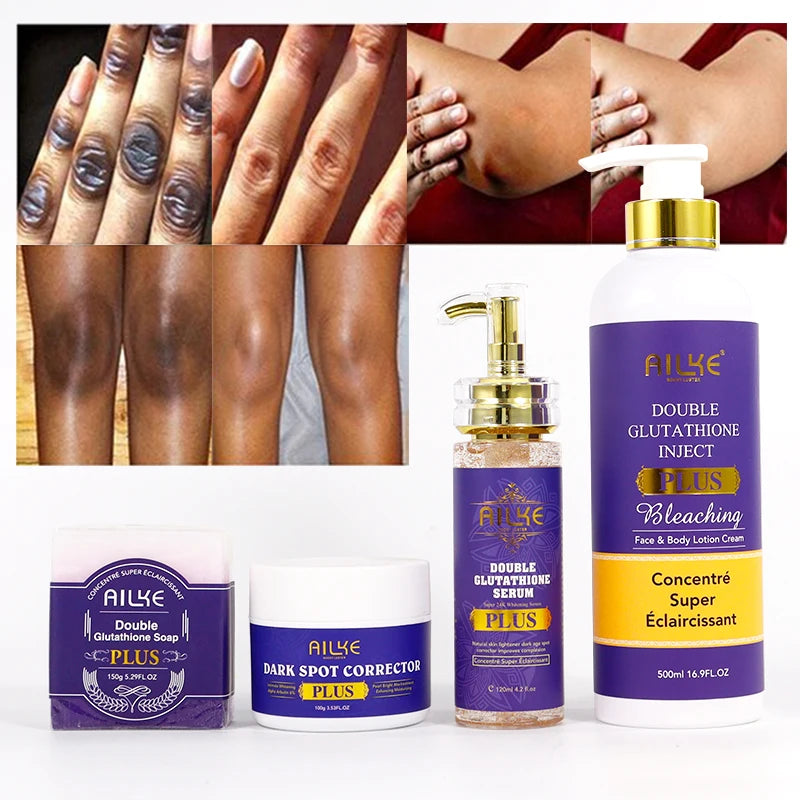 AILKE Luxury Beauty Products Moisturizing Soap Serum Whitening Cream & Lotion Lightening Rejuvenating Skin Care Set