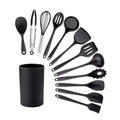 12-Piece Silicone Kitchen Gadgets Set Stand Kitchenware Spatula Cooking Utensils All-in-One Kitchen Tool Kit