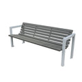 Outdoor Park Rustic Modern Wooden Exterior Bench Seat Outside Street Composite Wood Bench Seating Public Garden Chair Bench