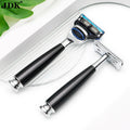 Luxury Metal Handle Black Safety razor Men Face Care Private Label Shaving Double Edge Safety Shave razor  Men Grooming Tools