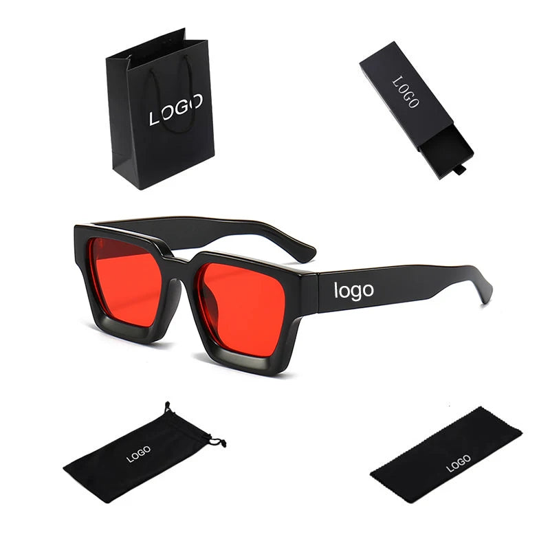 88950 Luxury Designer Man Sun Glasses Brands Shade Custom logo Unisex square Fashion Sunglasses for Women 2023