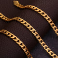 Normal Quality Fashion 6 mm CUBAN Chain Choker Necklace With Imitation Gold Plating 16 Inches to 32 Inches