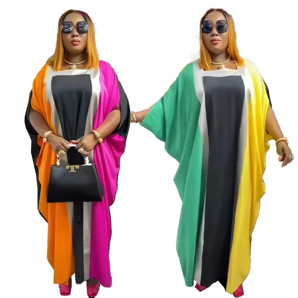 Cheap Boubou Africain Women square Neckline Ethiopian Dress Traditional Women Rayon Fabric Latest African Dress Styles