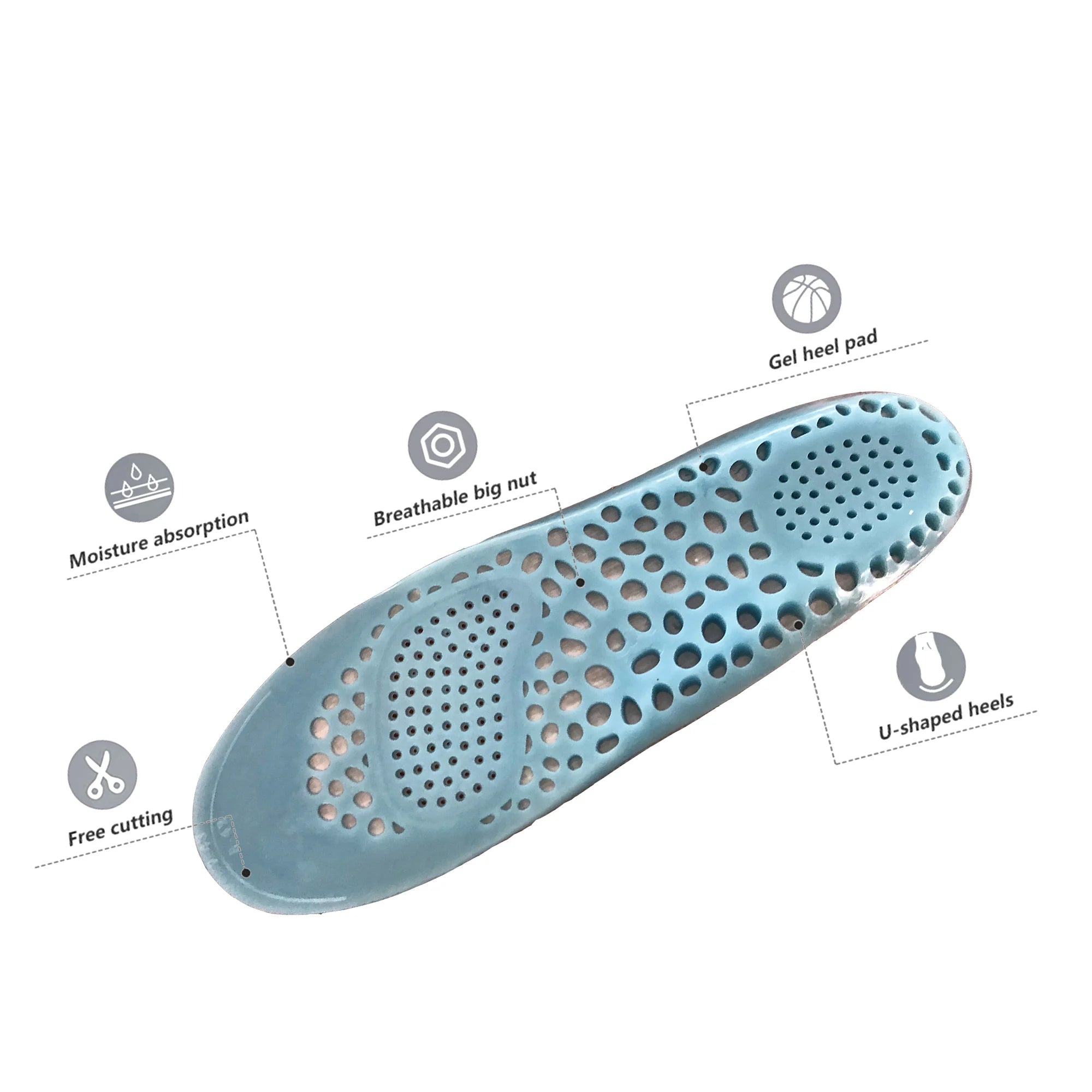 Shoes Pad Insoles Arch Support Silicone Crease Heel Insoles Plantar Fasciitis Arch Support Orthopedic Insoles