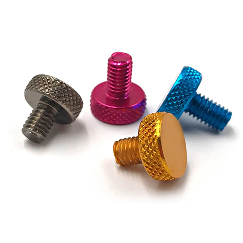 Colorful Oxidation Knurled Thumb Screw Mesh Flat Head Twist Adjusting Bolt Advertising Nail Screw M3M4M5M6