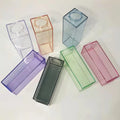 Custom Eco Friendly 500ml 1L Milk Carton Plastic Water Bottle clear Transparent square Acrylic Plastic Tumbler Cups in Bulk