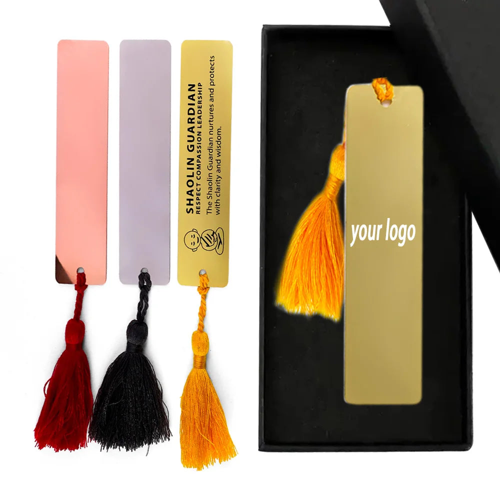 Custom Promotional Print Diy Personalized Magnetic Metal Enamel Bookmarks with Box for Gift