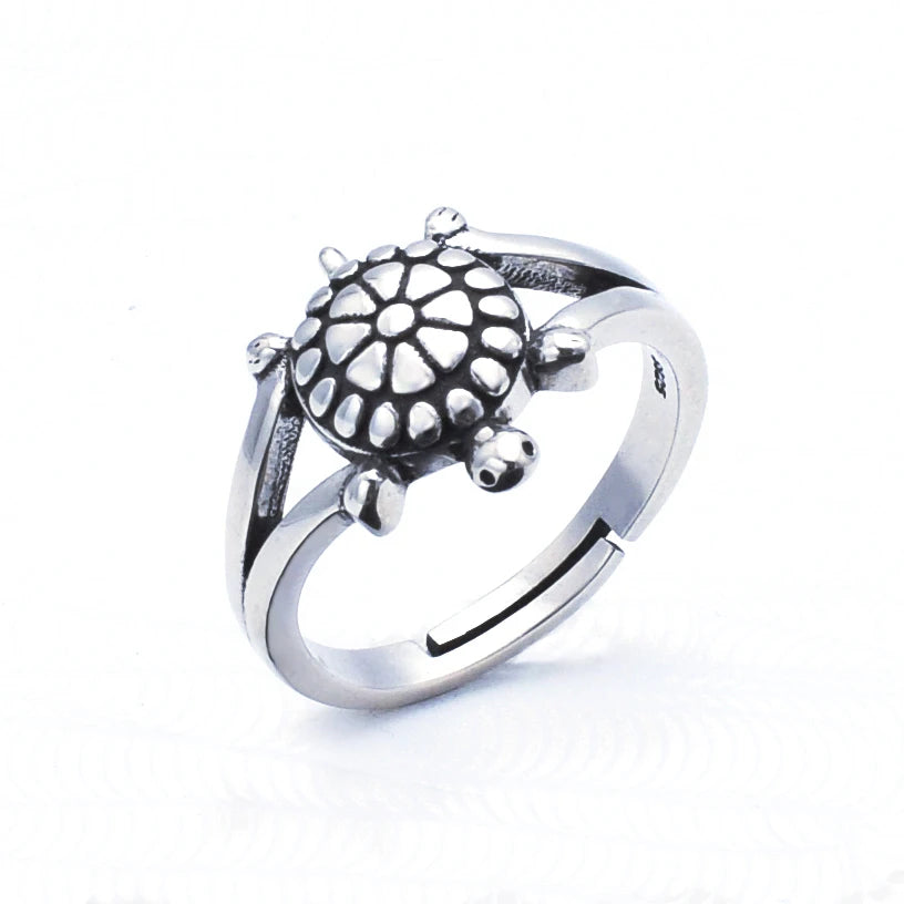 MA YIN FANG Factory Custom 925 Sterling Silver Geometric Spoon Rings Trendy Tortuga Anillo De Dedo NGGC Certified Parties