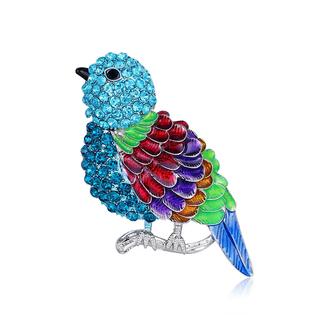 DRAL889 Fashion Rhinestones Bird Brooch Women Brooches European and American Jewelry Wholesale