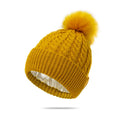 Womens and Men Warm Cable Knit Satin Lined Beanie With Pompom Plain Classic Acrylic Designer Beanie Hats