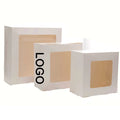 Wholesale Valentine Custom White Quadrate Gift Packaging Bakery Cookie Pastry Sweets Bread Moon Cake Paper Box