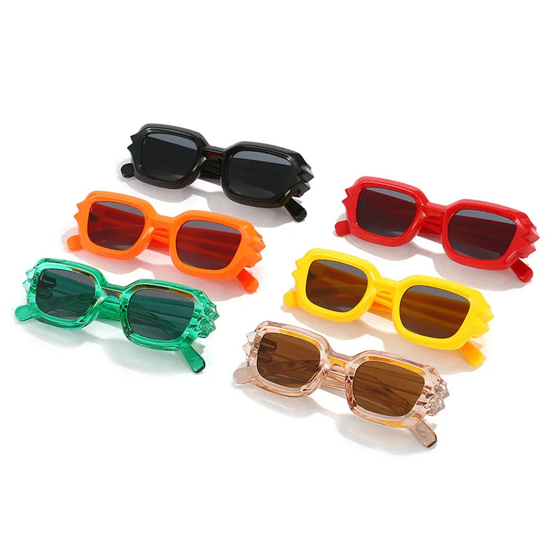 2022 square Shade Sunglasses Woman Man Colored Punk Fashion Sun Glasses