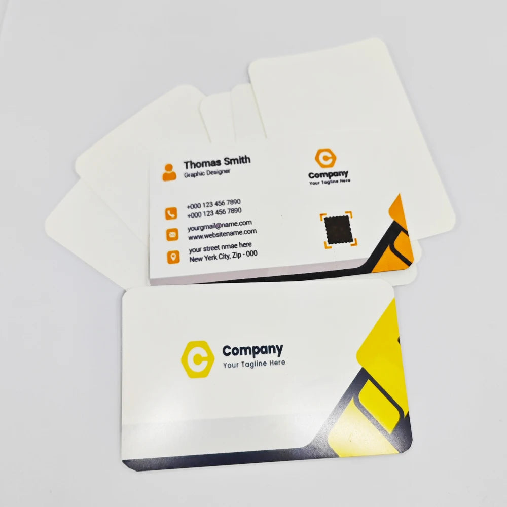 55*86mm PET Waterproof Custom Business Card Sublimation Blanks DIY Name Card