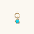 LOZRUNVE 925 Sterling Silver Gold Turquoise Earring Pendant Charm For Jewelry Making