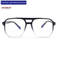 Vintage Punk Unisex TR90 Oversized Big Frames Anti-Blue Light Block AC Lenses Reading Optical Glasses All Face Shapes