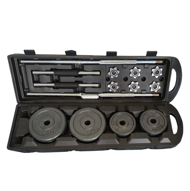 Cheap 20/30/50kg Adjustable Dumbbell Gym Equipment Barbell Black Painting Adjustable Dumbbells Sets