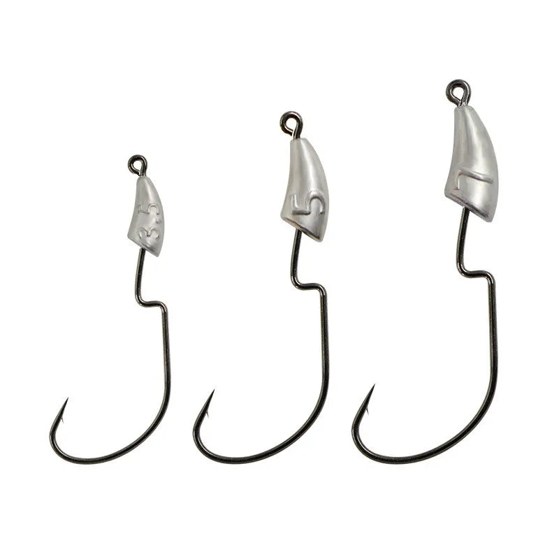 Wholesale Fishing Hook Saltwater Jighead Lead Weedless Jig Head Hook 3.5g 5g 7g Anti-lost Soft Lure Design