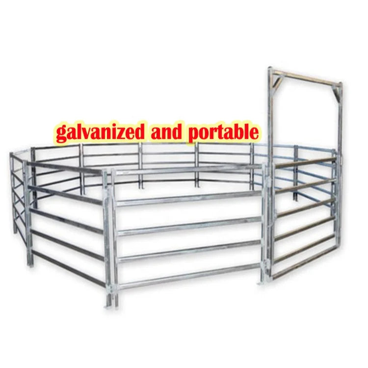 Wholesale Bulk Portable Galvanized Steel Livestock Used Goat Cattle Yard Horse Sheep Fence Farm Gate Panels
