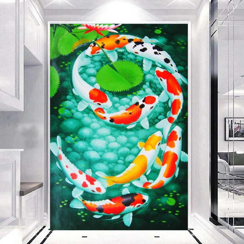 5D Diamond Painting Full Square/Round Fish Cute Animal Canvas Painting Personal Custom Craft Gift Home Adult Decorative Painting