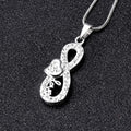 Infinity Cremation for Ashes Crystal Heart Urn Music Note Stainless Steel Ash Keepsake love Memory Urn Music Necklace Cremation
