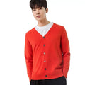 Custom OEM & ODM Autumn Custom Retro Loose Mid-length Knitted Fashion Plaid Cardigan Men's Cardigan Knitted Sweater