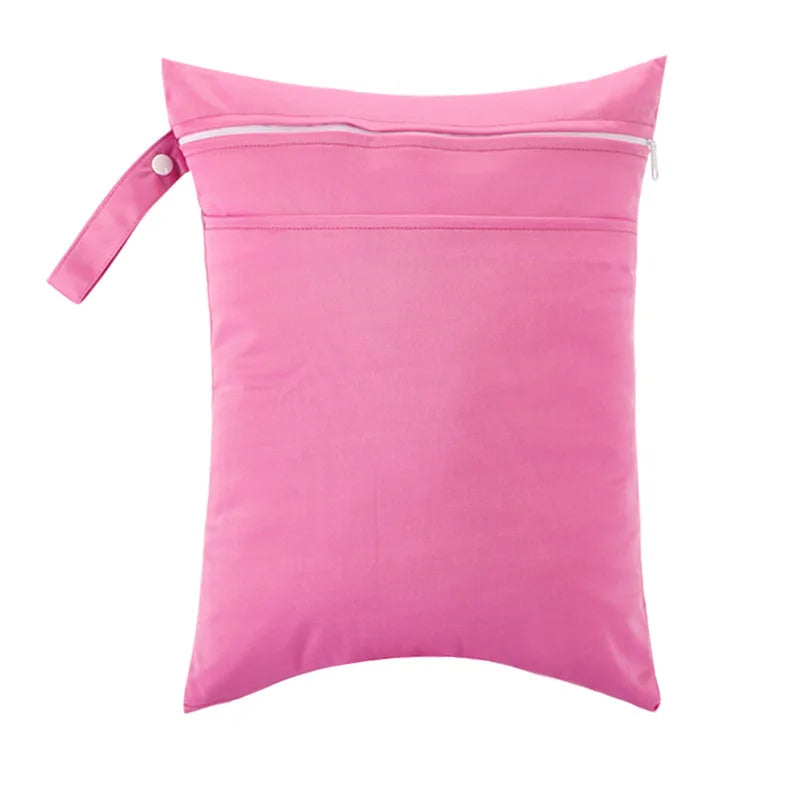 Plain Double Pocket Zipper Storage Bag Waterproof and Breathable Handle Bread Bento Bag Sandwich Insulated Lunch Bag