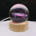 Practical Starry Sky Glowing Crystal Ball Night Light - Creative Desktop Decor Gift Men  Women Birthday Graduation Present Idea