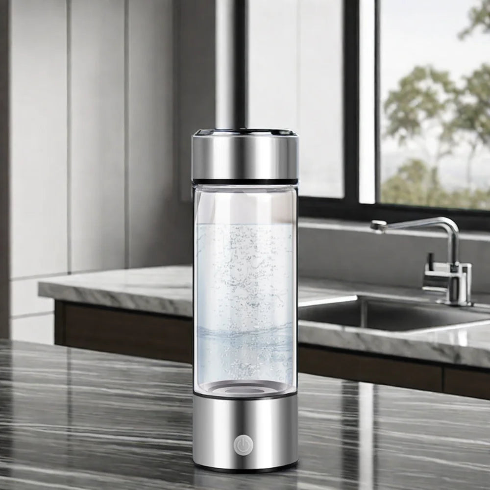 Portable Type-C USB 1680PPB Charging Gift Model Hydrogen Water Generator Black Hydrogen-Rich Plastic Glass Cup Health Maker