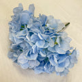 Multicolor- Light Blue Flores Artificiales 5 Head Hydrangea No Leave  for Wedding Decoration