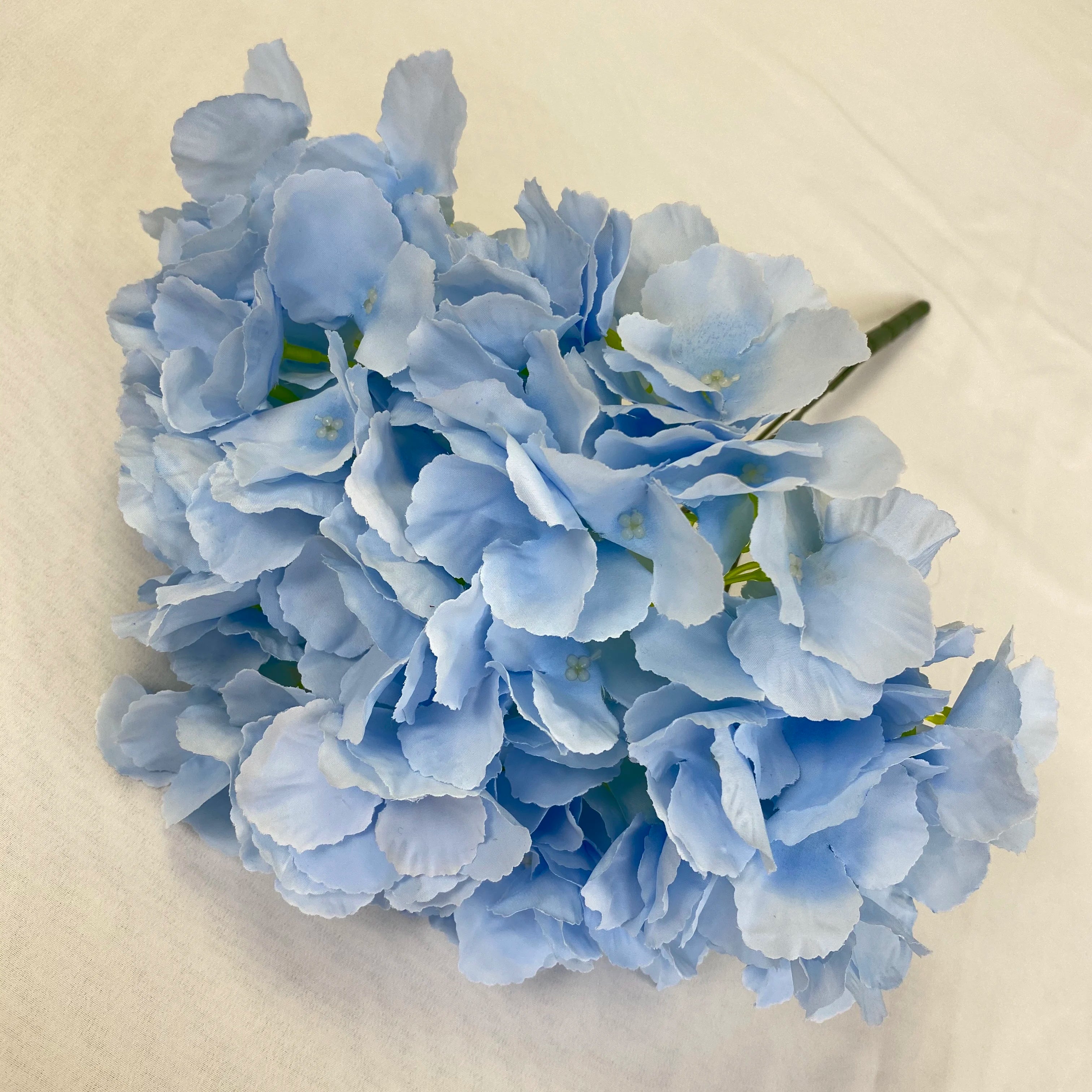 Multicolor- Light Blue Flores Artificiales 5 Head Hydrangea No Leave  for Wedding Decoration