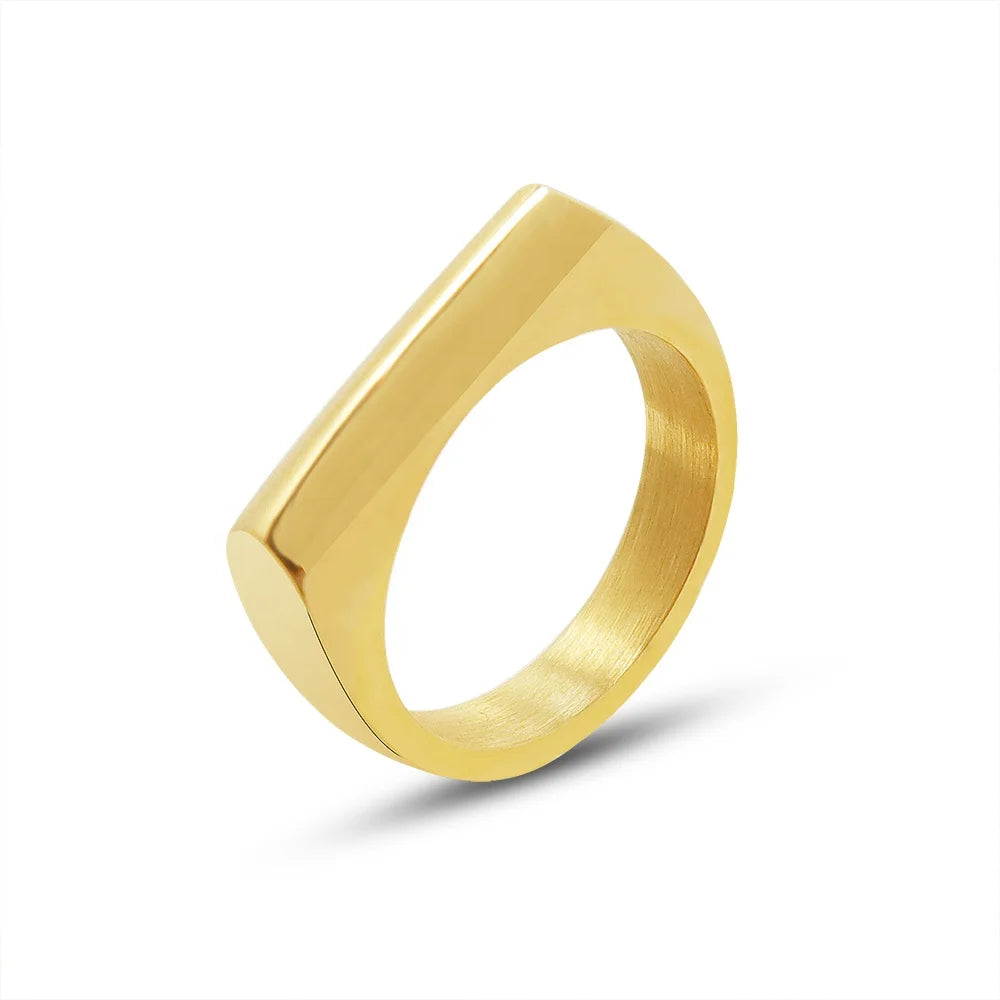 Best-Selling Geometric Stacking Stainless Steel Trendy Jewelry Unisex Ring