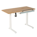 ADA Academy Style Hand Crank Manual Height Adjustable Computer Standing Drafting Desk With Drawer