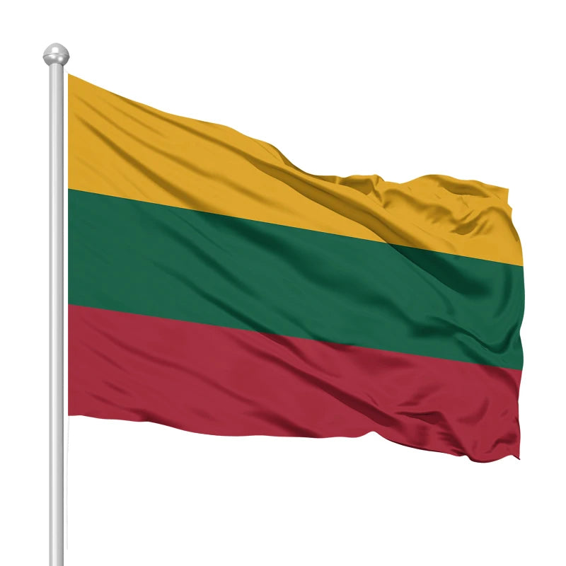 Custom 3*5FT Lithuanian Flag All National Flag Thick Waterproof Polyester Material Digital Printing Durable Eye-catching Design