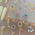 Super Flash Luxury Metal Chain Pendant 3D Internet Celebrity Pop Tassel Water Nail Diamond Rhinestones Alloy Jewelry