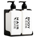 Bathroom Hotel Double Soap Dispenser Bottles Shower Shampoo Liquid Soap Dispenser