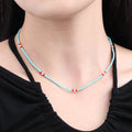 Chris April in Stock Fashion 316L Stainless Steel Bohemia Candy Color Beads Stacking Chain Necklaces