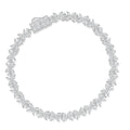 2024 New Arriving 925 Sterling Silver Full Pave Zirconia Diamond Luxury Band Bracelet