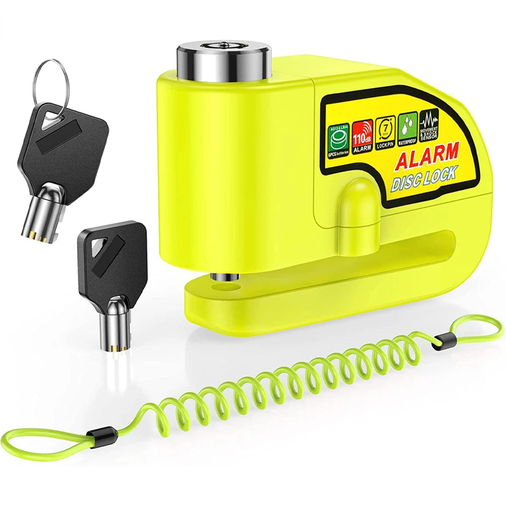 OEM Steel Bicycle Disc Brake Lock Alarm Bike Safety System Accessories for Electric Motorcycle Scooter MTB