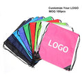 Custom Drawstring Bags Eco-Friendly Long Nylon Polyester Drawstring Bag Featuring School Camp Outside Logo Promotions Sportpacks