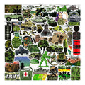 50Pcs Cool Army Soldier Tank Weapon Cartoon Sticker for Boy Skateboard Luggage Laptop Diy Decor Custom Stickers Vinyl