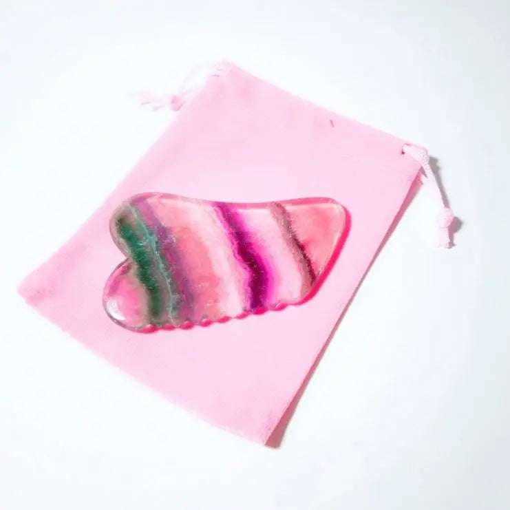 DIY Hot Sell Jade Stone Gua Sha Fish Fluorite Crystal Guasha Scraping Therapy Massage Tool for Body and Face