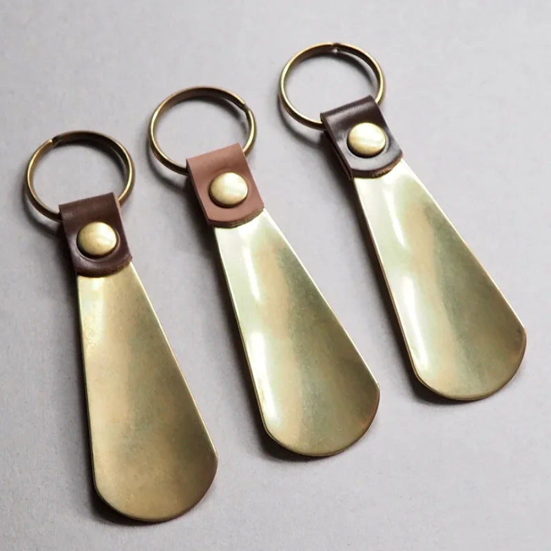 Wholesale Fashion Promotional Business Gifts Portable Solid Brass Shoe Horn with Custom Logo for Ladies