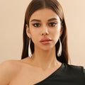 2024 New Arrival Fashion Jewelry Accessories Exaggerated Water Drop Large Pendant Punk Necklace Simple Geometric Long Earrings