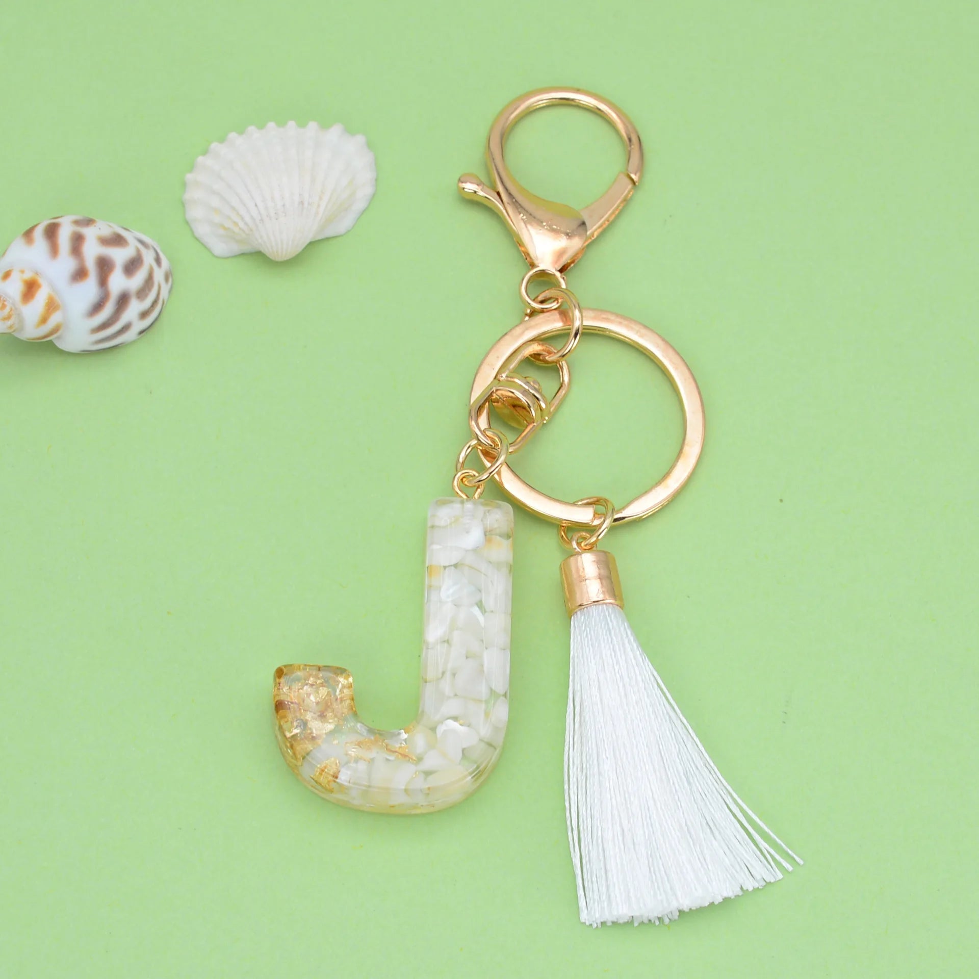 Initial Keychain Letter Alphabet Bag Charm Key Chain for Handbag With Tassel