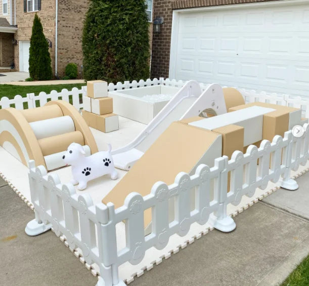Hot Sale White and Beige Indoor Soft Playground Party Equipment Soft Play Rental Children Play Area