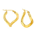 Waterproof PVD 18K Gold Plated Fashionable Earrings Jewelry Trendy Geometric Stainless Steel Hoop Earrings for Women Girl